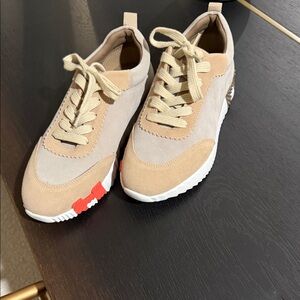 Hanes Tan and Cream Athletic Sneakers